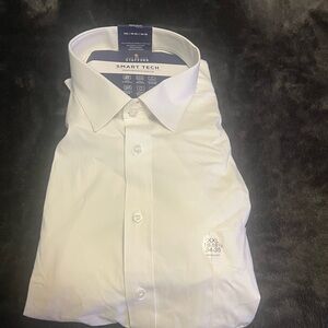 New Stafford White Dress Shirt Classic Cotton 18-18 1/2 34-35